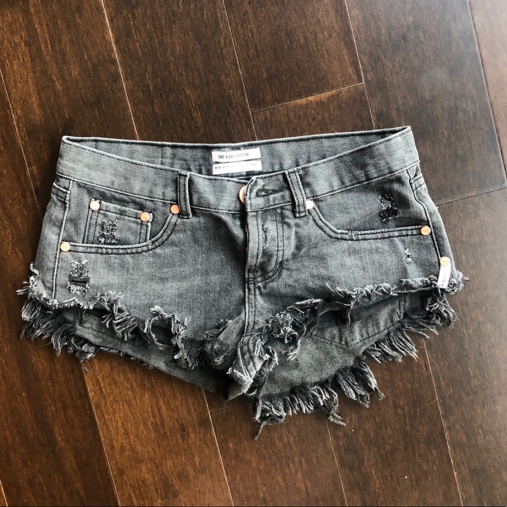 One x one teaspoon denim shorts